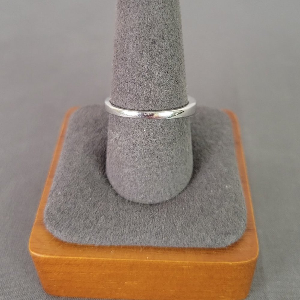 Sparkling Silver 4ct Princess Cut w/ Round Side Stones CZ Engagement Ring, Sz 9 - Picture 8 of 14